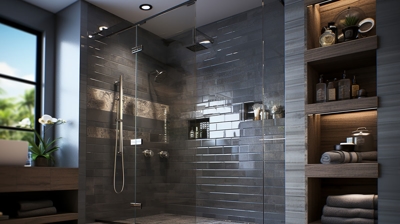 Elegant glass shower