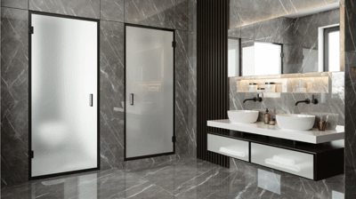 frosted shower doors