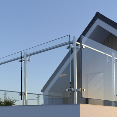 Glass Railing on Patio