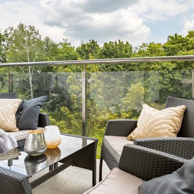 Glass Railing on Patio