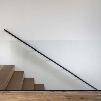 Glass Railing on Staircase