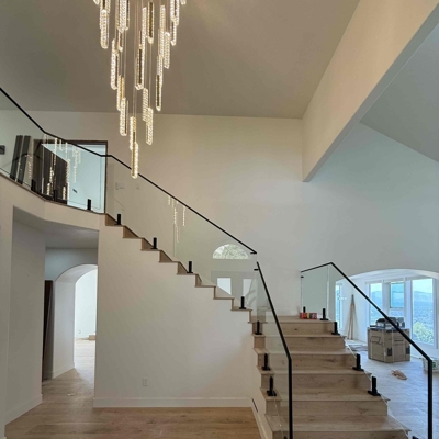 Stairs Spigots with Cap Rail Black 2