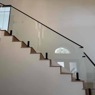 Stairs Spigots with Cap Rail Black 3