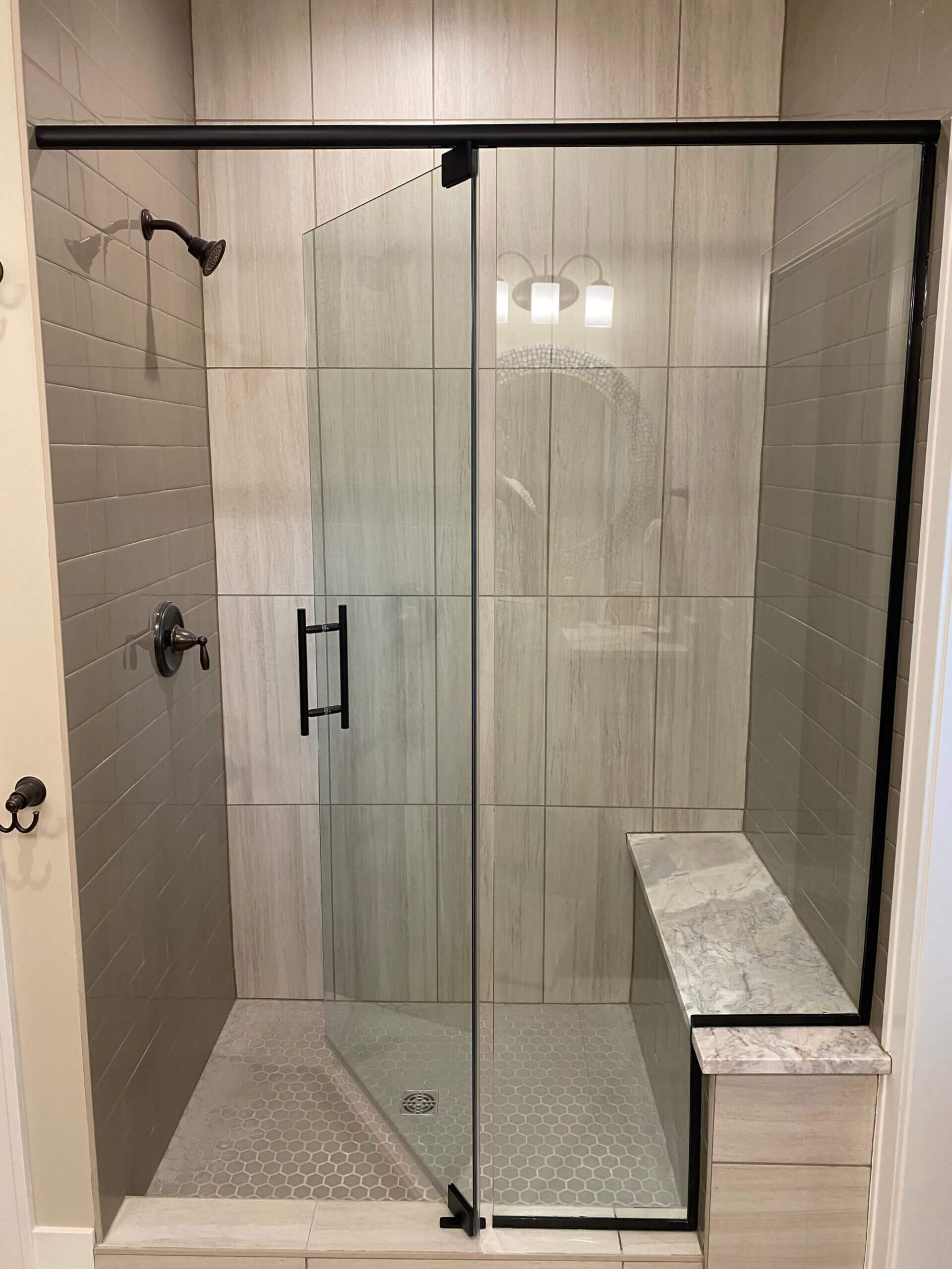 Custom Shower Doors with Hinge Opening