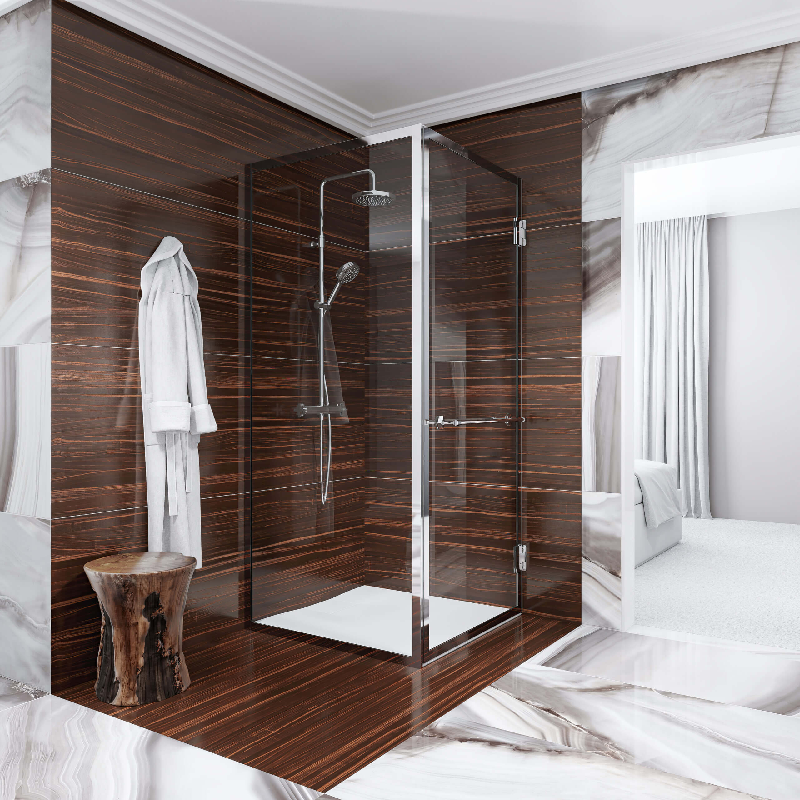 Cystom Corner Shower Doors