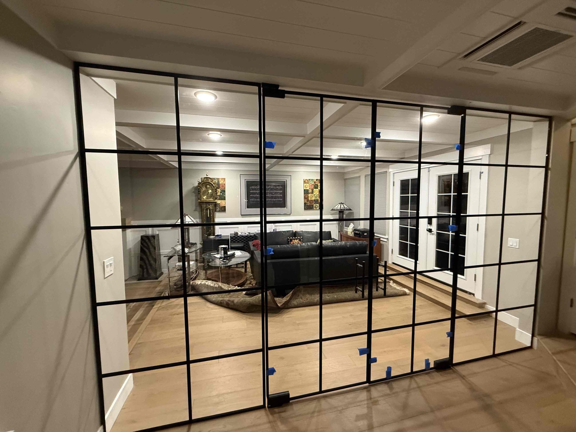 Gridded Double-Swing Doors