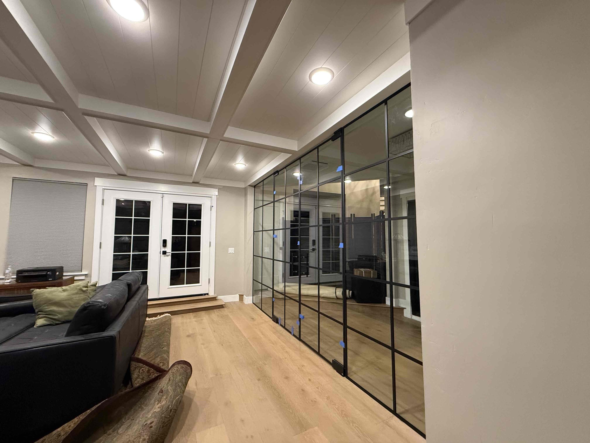 Gridded Double-Swing Doors