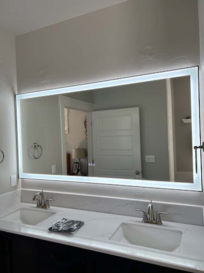 Lighted Mirror in Full Bath