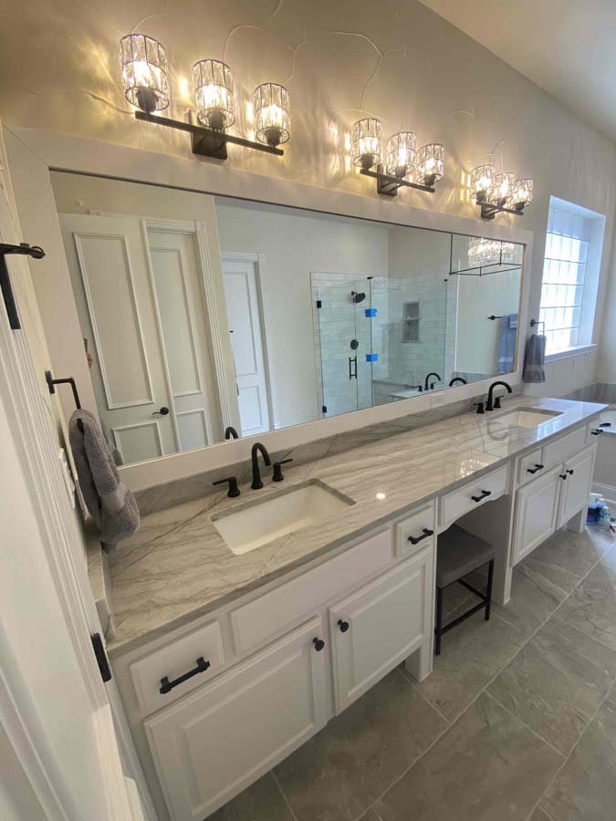 Long Mirror in Bathroom