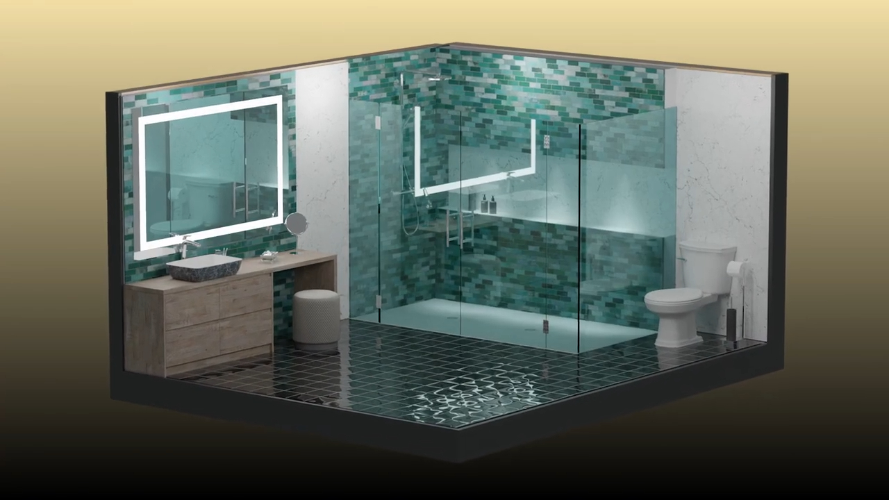 Remodeled shower rendering