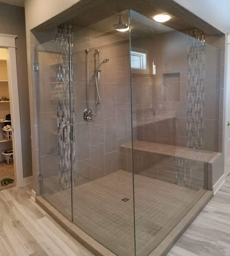Frameless Shower Door - Gatsby Glass of the Triangle